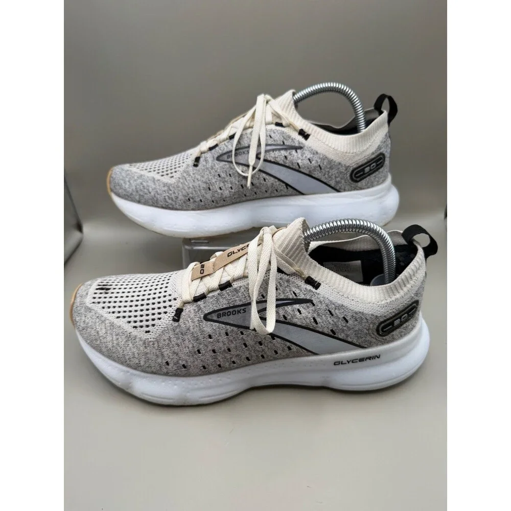 Brooks Glycerin Stealthfit 20 Womens Size 10.5 Gray Running Shoes 1203721B163